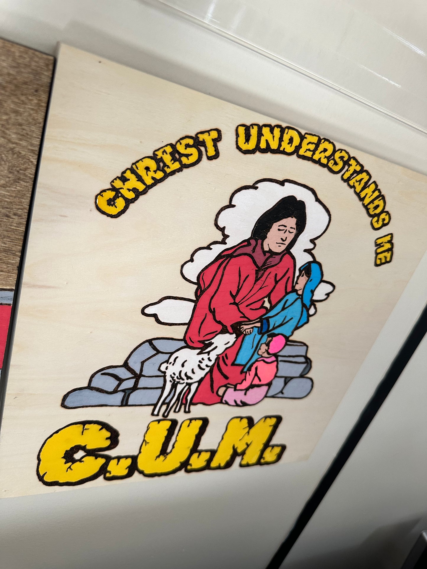 Christ Understands Me 12x12 Wood Burn