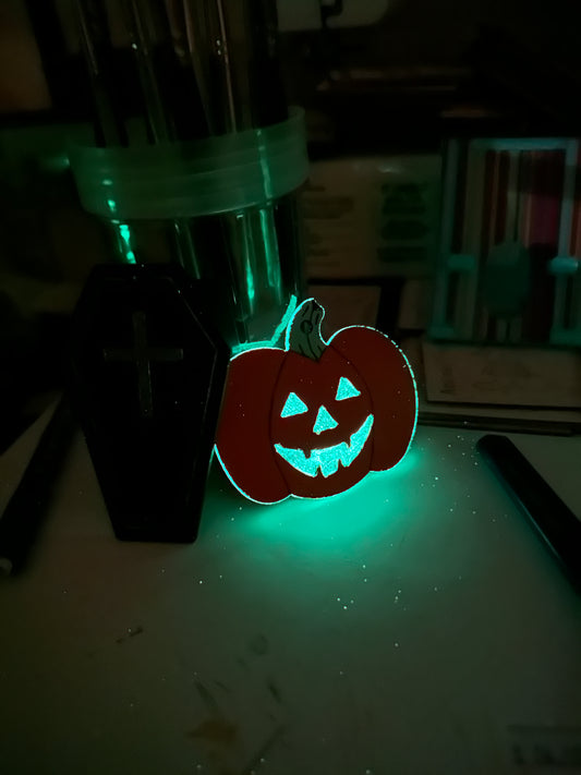 Wood Burned Jack-o'-lantern Ornament