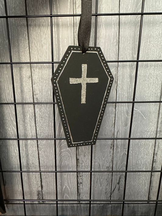 Black Coffin Ornament